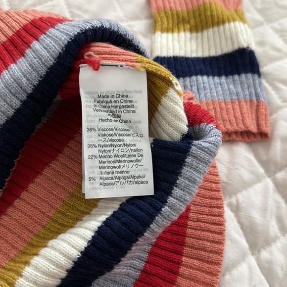 Madewell Sweater Stripe Sz XS POPULAR ITEM! 22% MERINO WOOL/5%ALPACA - Picture 6 of 6